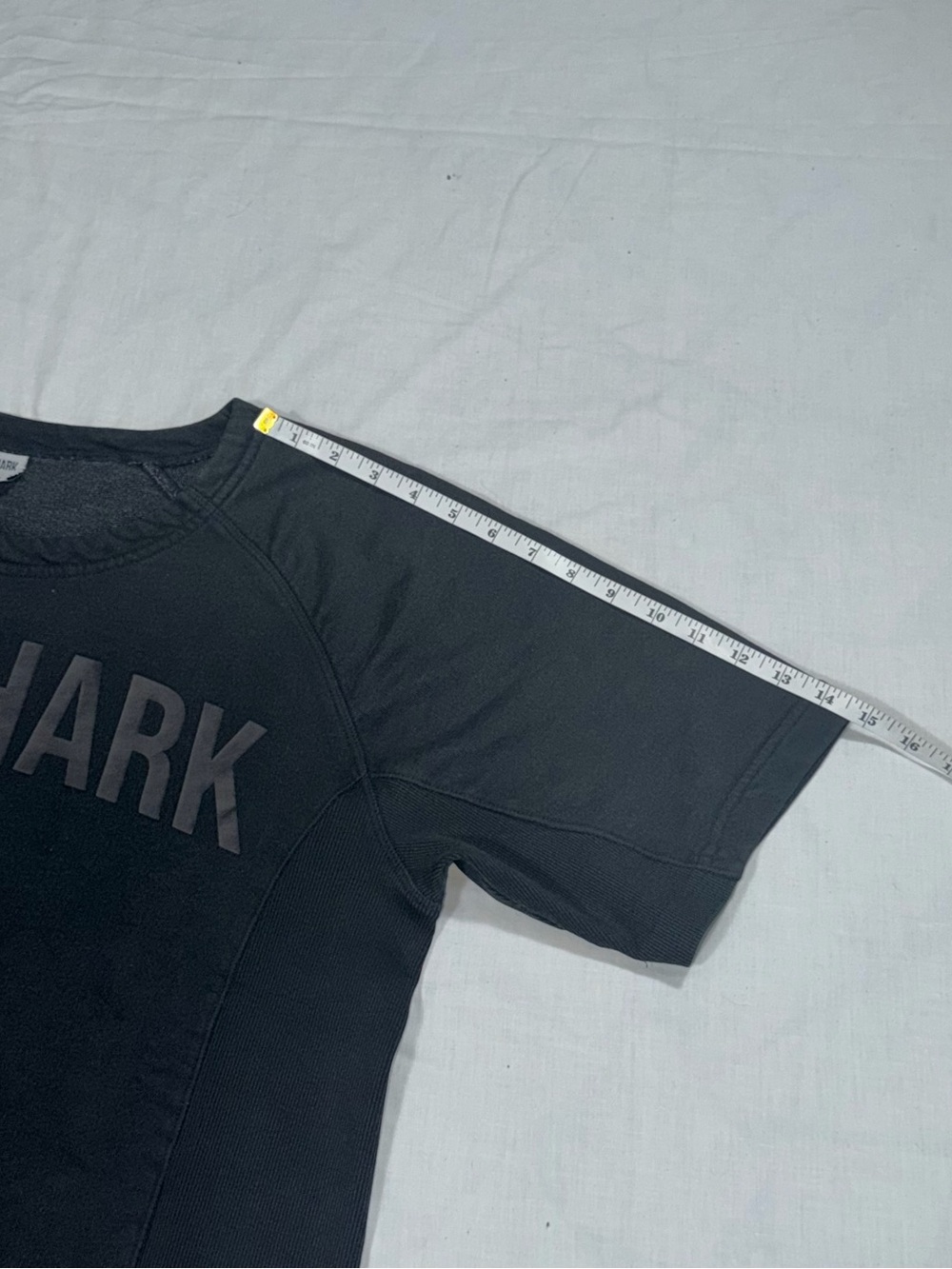 Gymshark Men's M Black Logo Graphic Workout T-Shirt Cotton Blend B47 - Picture 6 of 7